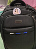袋鼠双肩包男士背包大容量行李旅游包学生书包女初中商务笔记本电脑包 黑色配蓝标 实拍图