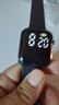其他品牌高颜值LED手表时尚方形学生科技感超强夜光数字个性运动 黑色 实拍图