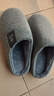洁丽雅棉拖鞋女秋冬季室内家居防滑保暖拖鞋厚底毛毛女士家用男棉鞋外穿 浅灰 38-39 (适合37-38码) 实拍图