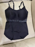 猫人（MiiOW）背心式文胸女士内衣女无痕无钢圈收副乳聚拢胸罩无尺码文胸 细肩带-星空黑（文胸+内裤） 均码 -纤细版(建议80-120斤） 实拍图