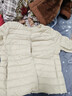 鸭鸭（YAYA）佟丽娅同款轻薄羽绒服女新款冬季短款圆领内胆修身时尚薄外套男 米白色【女款无领】 XL 【建议115-125斤】 实拍图