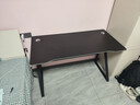 甄严选电脑桌台式电竞桌椅套装组合桌子办公家用桌学习桌书房书桌写字桌 【黑架+黑碳纤纹面】单桌120*60 实拍图