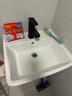 柯鲸 洗手盆方形立柱盆卫生间陶瓷洗手池台盆阳台洗脸盆面盆洗组合 C款立柱盆+下水配件+冷热龙头 实拍图