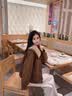 俞兆林（YUZHAOLIN）时尚妈妈冬装羊羔毛夹棉加厚外套女新款减龄翻领宽松皮毛一体棉服 浅咖色 L  建议120-140斤 实拍图