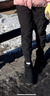 鸭鸭（YAYA）羽绒裤女冬季外穿哈伦工装加绒时尚高腰束脚保暖裤子SZ 黑色 L 170 实拍图
