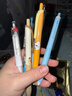 得力（deli）三顾喵庐按动速干中性笔 0.5mmST笔头学生中性笔刷题笔考试笔 黑色12支/盒SA352 实拍图