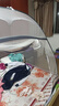 全品屋蒙古包蚊帐架免安装可折叠家用婴儿防摔拉链坐床式宿舍一体式床帘 【单门全底条纹灰】1.5*2.0米M 实拍图