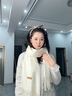 CinvaiKrose韩版围巾女2025新款秋冬保暖加厚围脖披肩百搭男生日元旦新年礼物 白色【生日礼物可代写心意贺卡】 实拍图