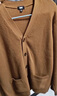 优衣库男装女装柔软绵羊毛V领针织开衫/毛衣毛衫外套478547 35 浅褐色 2XL /185/112C 实拍图