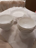 瓷侠客盘子菜盘家用白色骨瓷餐具碟子陶瓷餐盘套装骨碟饺子盘深盘饭盘 8英寸常用菜盘（6个装） 20.6cm 实拍图