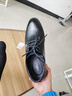 卡帝乐鳄鱼（CARTELO）软牛皮男士皮鞋商务正装鞋男内增高男鞋加绒皮鞋男9585 黑色 41 实拍图