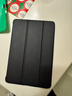 毕亚兹适用iPad Mini7.9英寸保护套 迷你3/2/1通用苹果平板电脑保护后壳 边智能休眠三折皮套PB10-金刚黑 实拍图