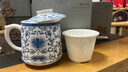 尚言坊羊脂玉瓷泡茶杯茶水分离高档家用办公杯喝茶大容量带盖个人专用 实拍图