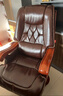 满誉老板椅子商务大班椅家用真皮办公电脑座椅靠背可躺升降总裁旋转椅 10轮咖啡色-精选牛皮+搁脚 尼龙脚 实拍图