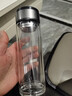 【京东物流配送】高硼硅双层玻璃杯大容量泡茶杯水杯子茶水分离杯 【双层加厚】茶杯350ml1只 实拍图