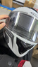 野马（YEMA）摩托车头盔电动车全盔男女士四季机车3C认证成人骑行电瓶车安全帽 皮亚冷淡灰盾甲-透明镜+茶镜+防雾贴片 透明镜片 实拍图
