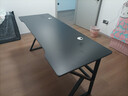 甄严选电脑桌台式电竞桌椅套装组合桌子办公家用桌学习桌书房书桌写字桌 【电竞桌椅套装】黑碳纤维面160*60CM 实拍图