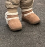 B.Duck小黄鸭童鞋儿童棉靴冬季男女童宝宝加绒保暖毛绒短靴6804棕米27 实拍图