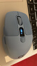 前行者Q1无线鼠标蓝牙双模可充电屏显低音男女生办公小巧便携高颜值电脑笔记本iPad通用人体工学 雾霾蓝 实拍图