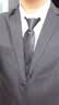 罗蒙高端免烫抗皱西服套装男士商务休闲婚礼正装西服外套上衣服男装 黑色套装+马甲+衬衫+大礼包 L 实拍图