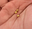 金小貅黄金转运珠999足金小金珠3D硬金路路通手串配珠DIY小孩手绳串珠 3mm[光面]0.05-0.07g加厚版 实拍图