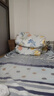 南极人（Nanjiren）可拆洗新疆棉被子冬季加厚冬天棉花被子被芯秋冬被褥8-10斤四季被 蓝大格【新疆棉花填充】 150x200cm重约6斤 实拍图