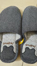 利达妮（TZLDN）室内棉拖鞋男款防滑秋冬季棉居家男士家居情侣毛布拖鞋 灰色42-43 实拍图