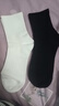 【无印良品同厂】袜子男女棉黑白运动防臭透气四季长袜中筒袜 【白色+黑色】 * 10双 均码 —中筒袜（36-44码） 实拍图