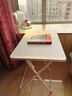 奥伦福特  家用免安装电脑桌现代简约写字桌椅可折叠书桌宿舍办公学习桌子 白色电脑桌60*40*70【可折叠】 实拍图