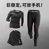 艾伦伯顿（Alen Botun）健身服男跑步运动套装篮球冬季速干衣高弹训练晨跑服紧身足球衣服 升级三件套印花【后腰口袋】 XL(145-165)斤 实拍图