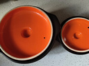 康舒（KANGSHU） 大容量砂锅炖锅家用耐高温陶土沙锅明火燃气陶土煲煮粥煲石锅 橙3.3L+1.1L(3-5人)破损补发 实拍图