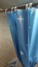 韩娜（Hanna）浴帘干湿分离套装隔断帘卫生间洗澡帘免打孔浴室门帘保暖防水防霉 蓝星星（超强防水-防霉不透） 单帘240宽*200高+挂环（不含杆） 实拍图