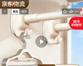 未来式免打孔伸缩晾衣杆挂钩阳台晾衣架衣柜挂衣横杆撑杆奶油白150-220 实拍图