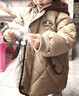 玛米玛卡（MOMOCO）儿童棉服外套冬季保暖连帽棉衣棉袄韩版休闲外套 咖色 105 实拍图