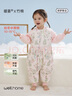 威尔贝鲁（WELLBER）恒温睡袋婴幼儿1-3岁竹棉睡衣秋冬儿童宝宝防踢被子厚夹棉 绮梦M 实拍图