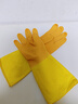 金钱花厨房洗碗家务洗衣服天然橡胶乳胶食品级胶皮清洁防水刷碗手套加厚 橙黄双色款促销一双 S码（适合手小女士或儿童） 实拍图