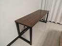 桦林语加固电脑桌台式家用卧室一体写字现代简约书桌学习办公室电竞桌子 黑架子+古橡木【16MM厚加固款】 长180宽60高75cm 实拍图