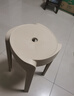 树浩家用塑料加厚凳子可叠放餐椅网红风车餐桌椅子现代简约餐厅书桌用 L.HF升级加强PP材料30cm面-灰色 实拍图