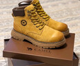 骆驼（CAMEL）王俊凯同款冬加绒户外工装马丁大黄靴男 G122W7757TR 金黄 40 实拍图
