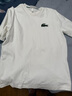 LACOSTE法国鳄鱼男女同款休闲宽松圆领情侣款落肩短袖T恤|TH0062 001/白色 M 实拍图