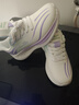 回力官方女鞋休闲运动鞋女春季新款软底舒适鞋子女 白紫绿（皮面） 37 实拍图