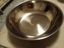 【不锈钢】和面盆厨房烘焙家用火锅盆洗菜打蛋汤锅盆醒面盆料理盆 34cm【热卖款】不锈钢和面盆 实拍图