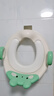 世纪宝贝（babyhood）儿童马桶圈男女宝宝坐便器马桶辅助便圈PVC软坐垫 小兔子 薄荷绿 实拍图