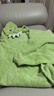 婴儿浴巾斗篷带帽速干浴袍加厚珊瑚绒新生儿洗澡巾裹巾 A类加厚款 绿色小恐龙 120*80cm 实拍图