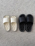 洁丽雅买一送一踩屎感拖鞋女夏季室内家居情侣浴室洗澡防滑防臭凉拖鞋男 白色+黑色 38-39 女+男42-43 实拍图