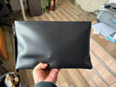 澳懿男士手包羊皮手抓包商务真皮手拿包信封包休闲大容量软包钱包 黑色款 大号【长30宽20.5厚3.5公分】 实拍图