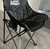 小魔户外折叠椅 超轻月亮椅露营椅子便携躺椅靠背椅钓鱼凳野餐桌椅 黑 实拍图