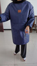 蔚奇男士防水防油长袖围裙2025新款家用厨房罩衣年轻高级感秋冬工作服 蓝色 1条 [9010]长袖-加大码 实拍图