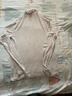 优衣库女装HEATTECH EXTRA WARM 混纺高领T恤/长袖 9%羊绒 478954 478954/30浅米色 M 实拍图