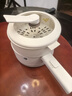 美的（Midea）电煮锅 小电锅 电蒸锅 长柄 宿舍小锅 多功能辅食锅 1.6L学生寝室一体泡面小火锅 XZE2017 配蒸笼 实拍图